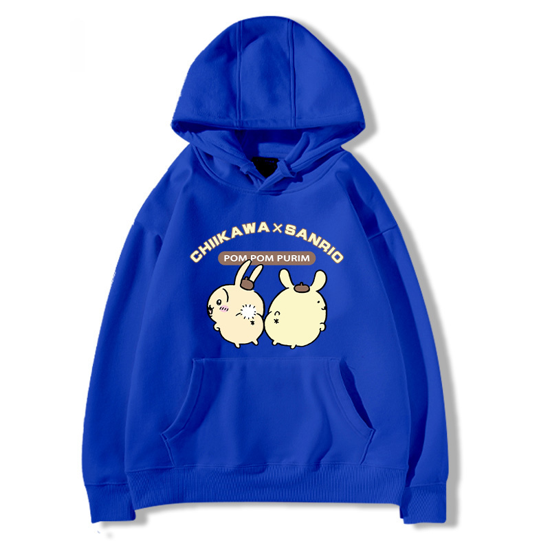 chiikawa吉伊卡哇聯名三麗歐 2024秋冬新款親子情侶裝薄絨款連帽衛衣