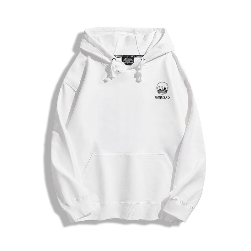 名偵探柯南聯名衛衣2023秋冬新款親子情侶裝薄絨款連帽衛衣