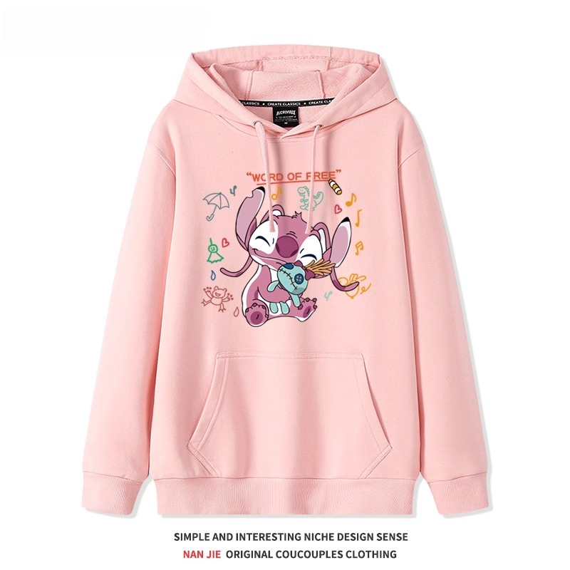 史迪仔 聯名衛衣2025秋冬新款 親子情侶裝連帽衛衣