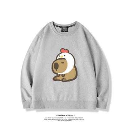 卡皮巴拉水豚2024親子情侶裝 圓領長袖