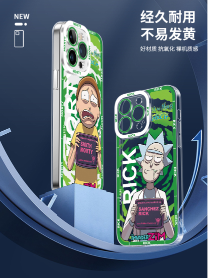 蘋果 系列瑞克和莫蒂天使眼透明防摔手機殼