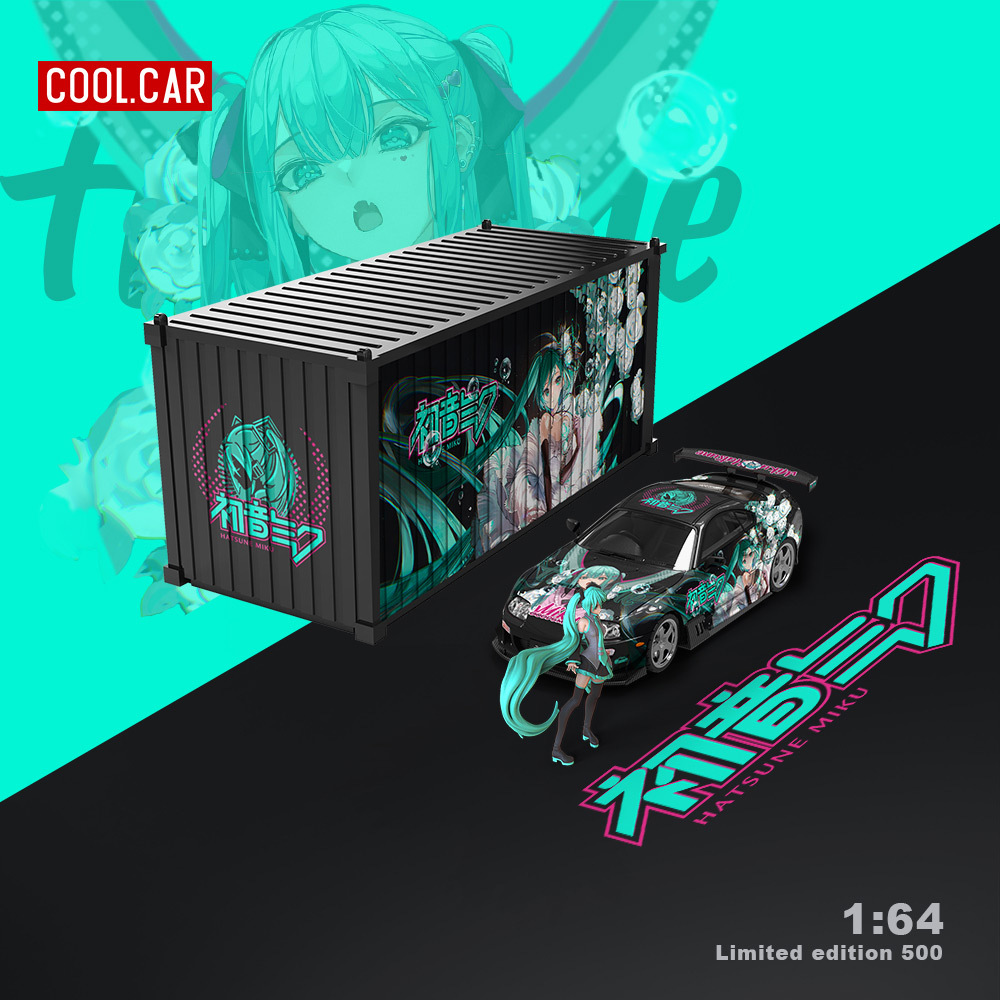 Cool Car 1:64 速霸A80Z 初音塗裝仿真合金汽車模型  收藏