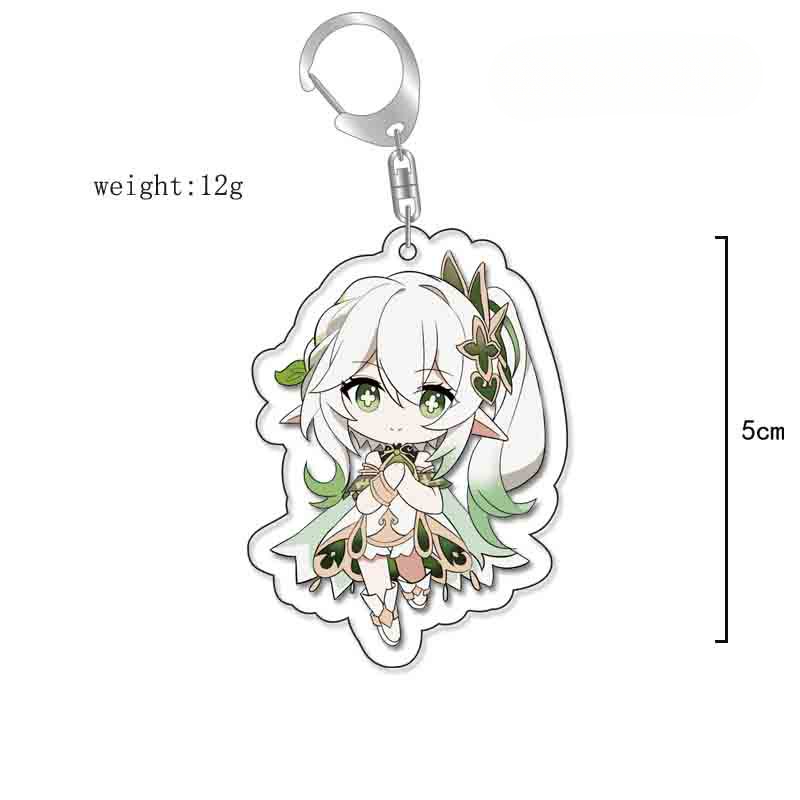 原神旅行者可莉安柏凱亞克力雙面鑰匙扣個性掛飾遊戲周邊薔薇魔女【單買三件起送】