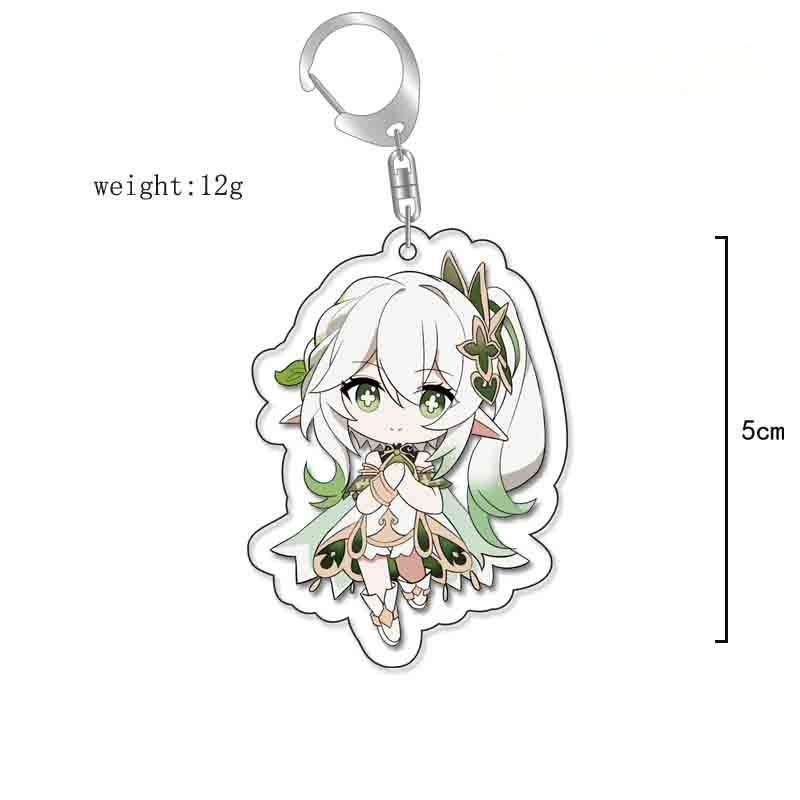 原神旅行者可莉安柏凱亞克力雙面鑰匙扣個性掛飾遊戲周邊薔薇魔女【單買三件起送】