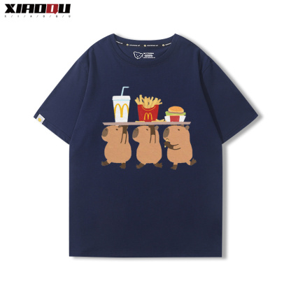 卡皮巴拉 2024親子情侶男女同款 純棉T恤