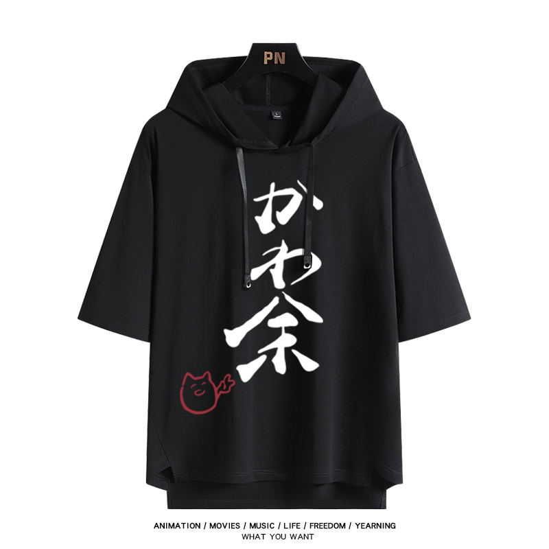 hololive虛擬主播百鬼綾目 連帽短袖T恤