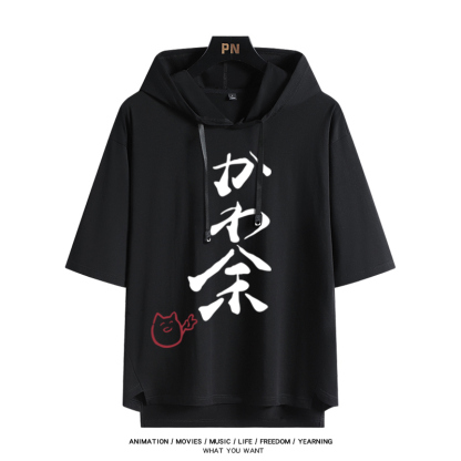 hololive虛擬主播百鬼綾目 連帽短袖T恤