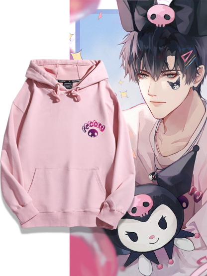 三麗鷗聯名衛衣2023秋冬新款親子情侶裝薄絨款連帽衛衣