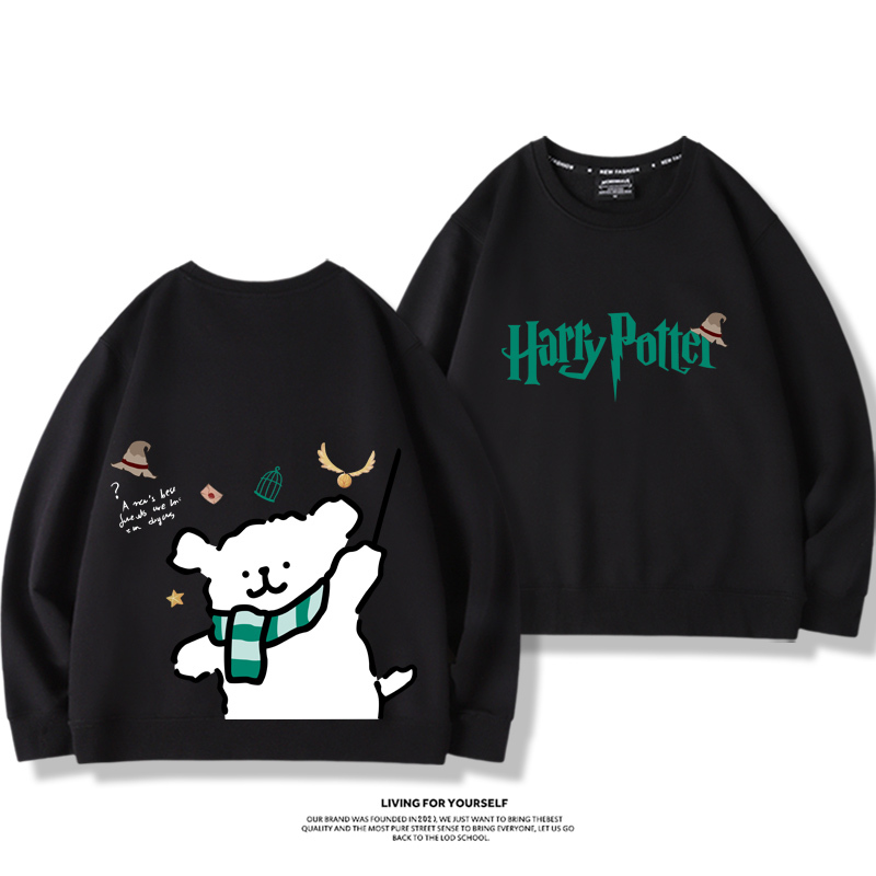 線條小狗2023親子情侶裝 圓領長袖