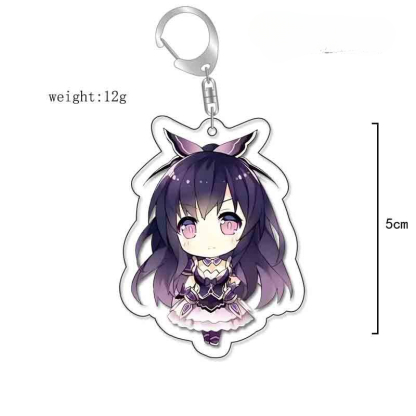 約會大作戰時崎狂三五河琴裏夜刀神天香四糸乃二亞亞力克鑰匙扣 掛飾【單買三件起送】