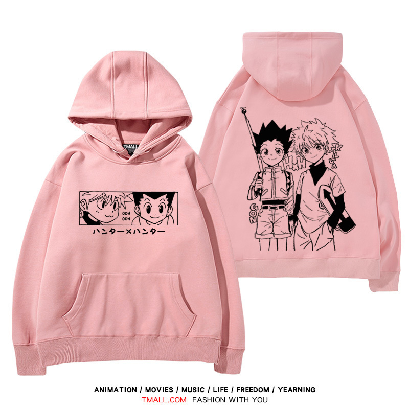 全職獵人 聯名衛衣2024秋冬新款親子情侶裝薄絨款連帽衛衣