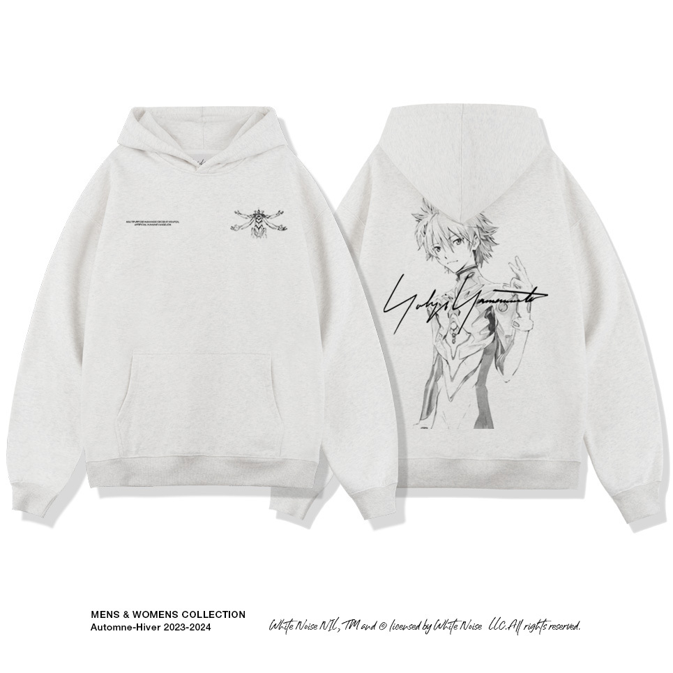 EVA新世紀福音戰士2024秋冬新款親子情侶裝薄絨款連帽衛衣