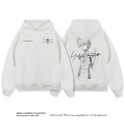 EVA新世紀福音戰士2024秋冬新款親子情侶裝薄絨款連帽衛衣