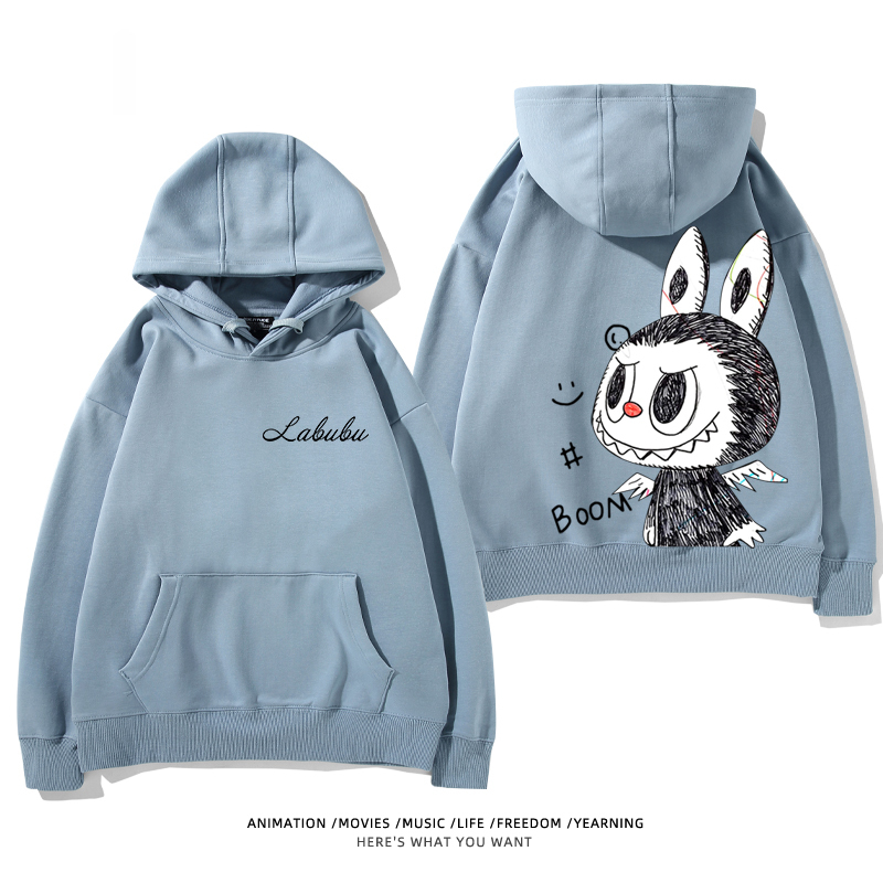 labubu新款 寬鬆百搭 秋冬款 寬鬆連帽衛衣