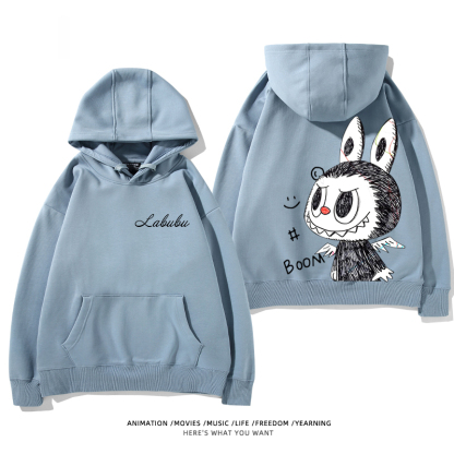 labubu新款 寬鬆百搭 秋冬款 寬鬆連帽衛衣