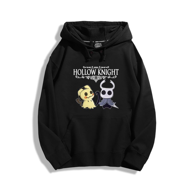 空洞騎士聯名寶可夢衛衣2023秋冬新款親子情侶裝薄絨款連帽衛衣