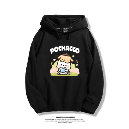 三麗鷗聯名衛衣2024秋冬新款親子情侶裝薄絨款連帽衛衣