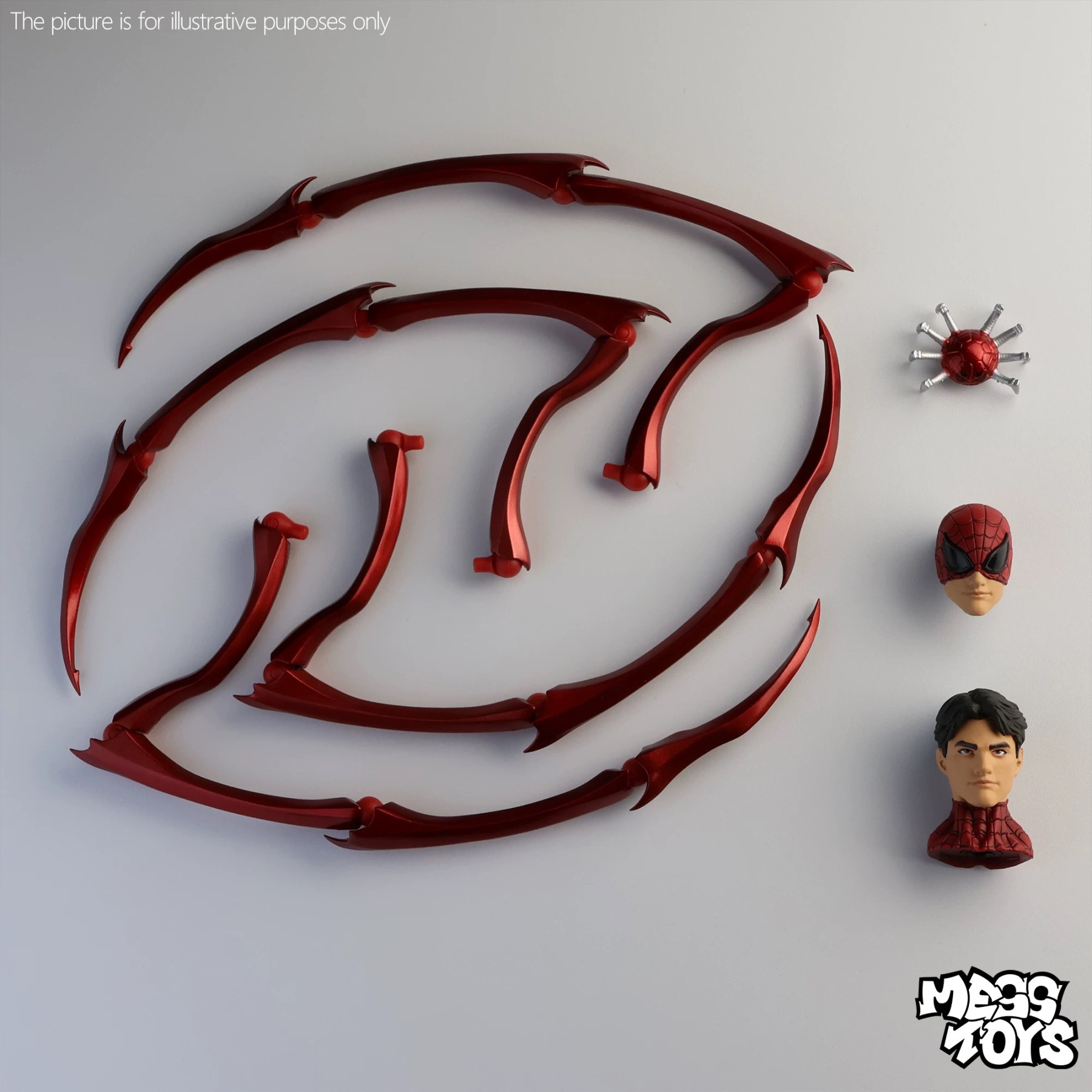 MESS TOYS 黑色鄰居 共生體蜘蛛俠 黑色毒液戰衣關節可動模型