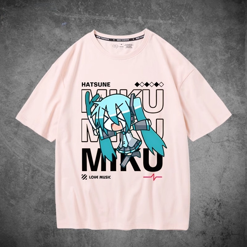 初音未來聯名衛衣2024秋冬新款親子情侶裝薄絨款連帽衛衣