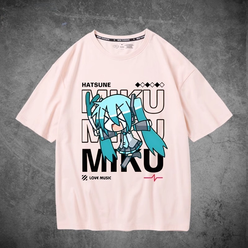 初音未來聯名衛衣2024秋冬新款親子情侶裝薄絨款連帽衛衣