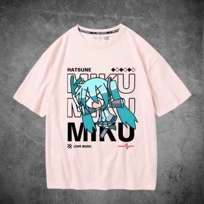 初音未來聯名衛衣2024秋冬新款親子情侶裝薄絨款連帽衛衣