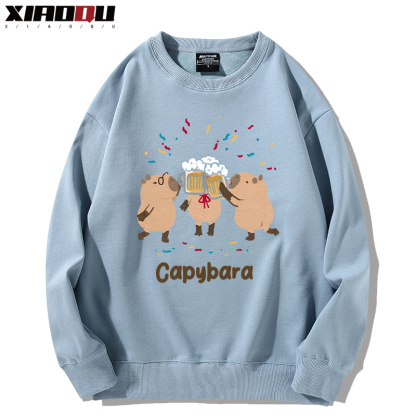 卡皮巴拉 2024親子情侶裝 圓領長袖