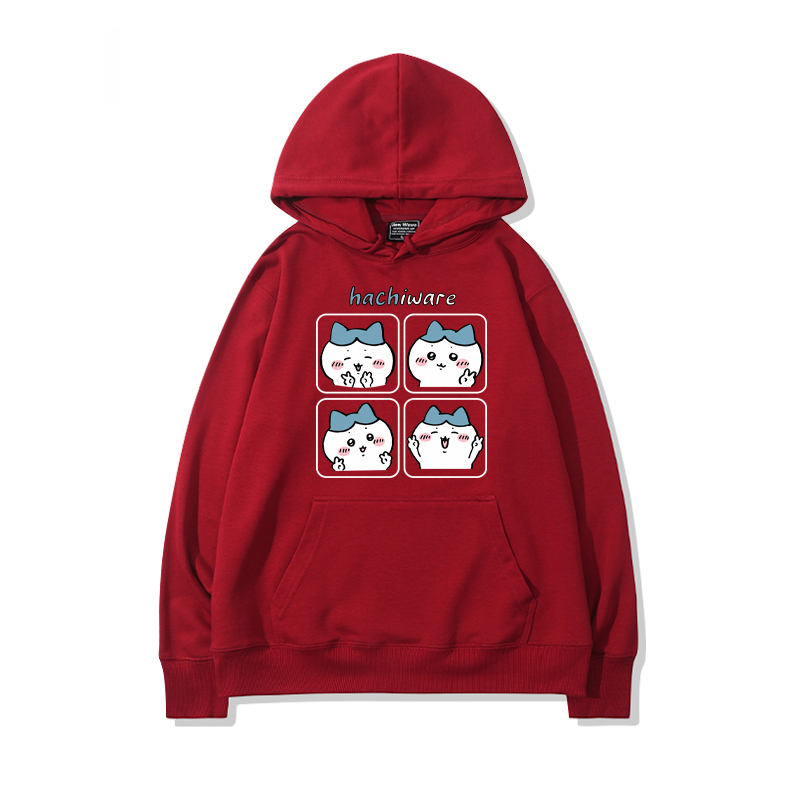 chiikawa 2024秋冬新款親子情侶裝薄絨款連帽衛衣