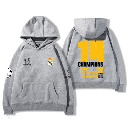 皇馬足球隊周邊 寬鬆百搭 秋冬款 寬鬆連帽衛衣