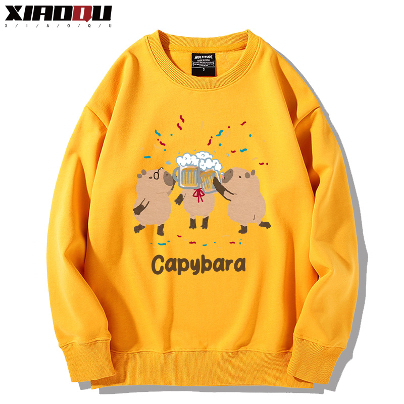 卡皮巴拉 2024親子情侶裝 圓領長袖