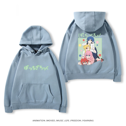 孤獨搖滾 聯名衛衣2024秋冬新款親子情侶裝薄絨款連帽衛衣