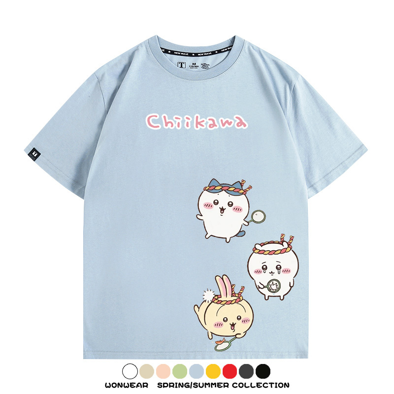 Chiikawa吉伊卡哇烏薩奇寶寶 親子情侶裝寬鬆短袖T