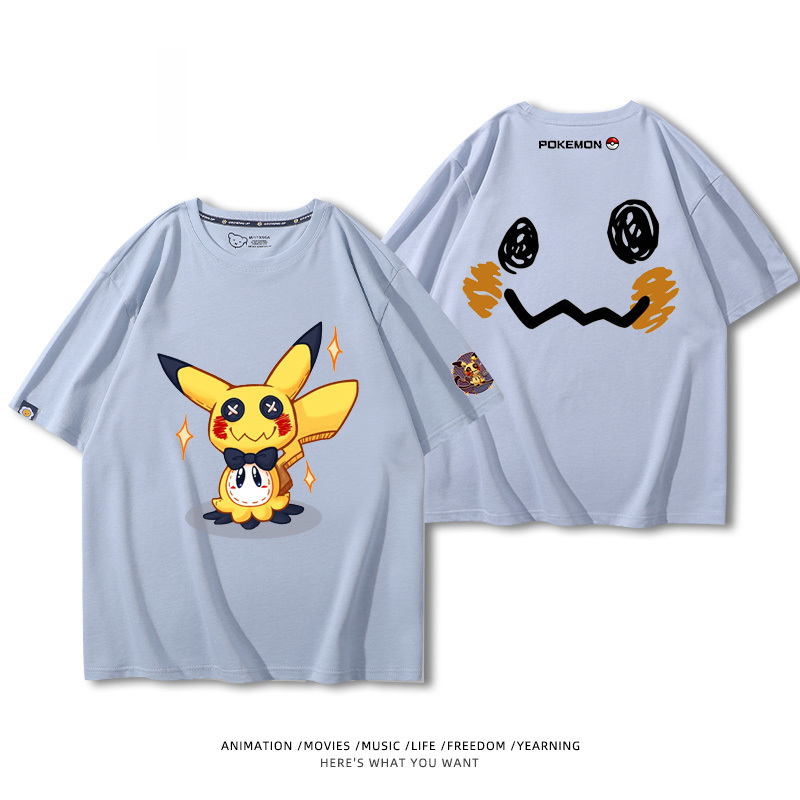 精靈寶可夢 2024親子情侶男女同款 純棉T恤