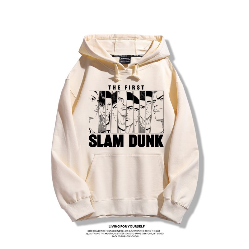 灌籃高手聯名衛衣2023秋冬新款親子情侶裝薄絨款連帽衛衣