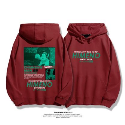 鏈鋸人新款 親子情侶男女款連帽衛衣