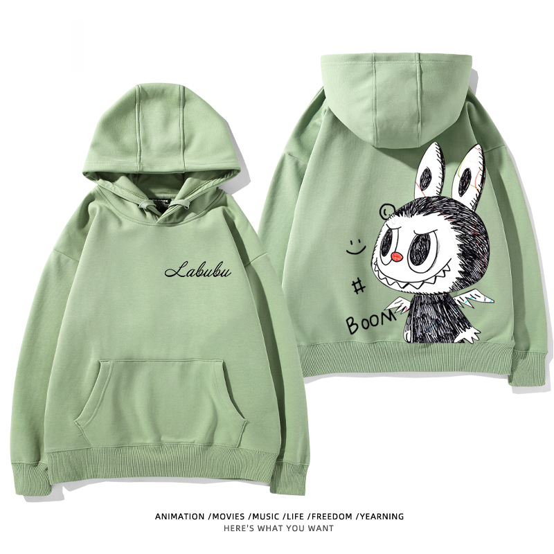 labubu新款 寬鬆百搭 秋冬款 寬鬆連帽衛衣