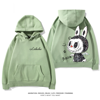 labubu新款 寬鬆百搭 秋冬款 寬鬆連帽衛衣