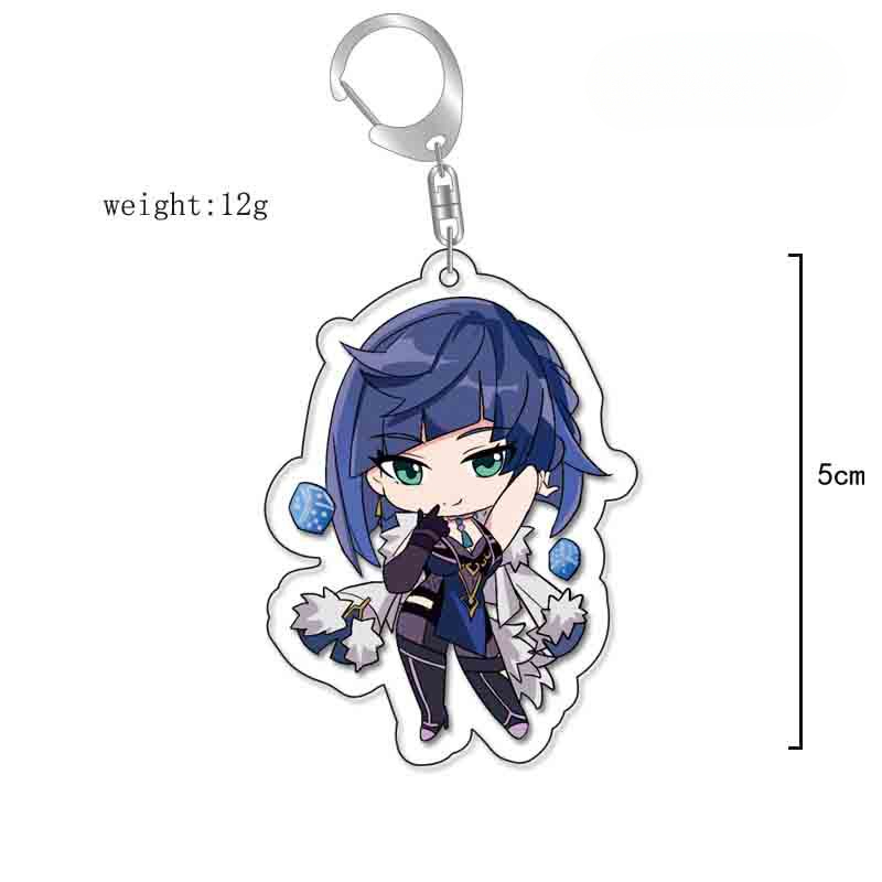 原神旅行者可莉安柏凱亞克力雙面鑰匙扣個性掛飾遊戲周邊薔薇魔女【單買三件起送】