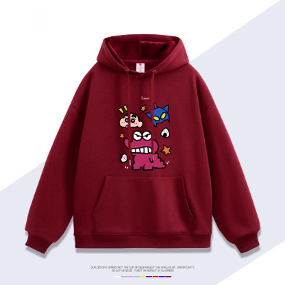 蠟筆小新 聯名衛衣2025秋冬新款 親子情侶裝連帽衛衣