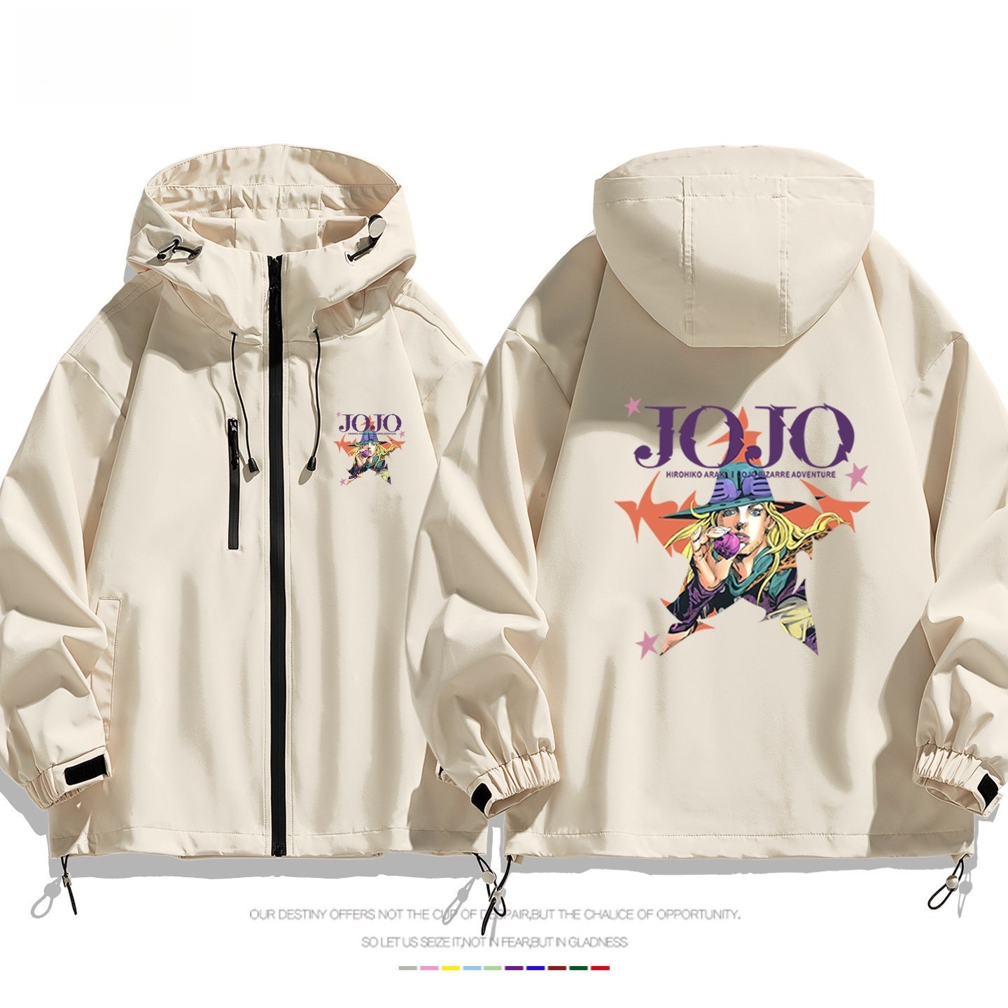 JOJO的奇妙冒險飆馬野郎周邊 男女同款秋冬衝鋒衣