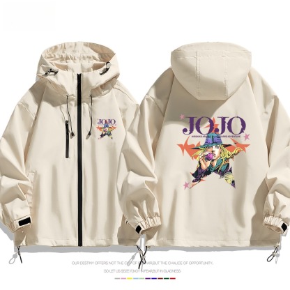JOJO的奇妙冒險飆馬野郎周邊 男女同款秋冬衝鋒衣