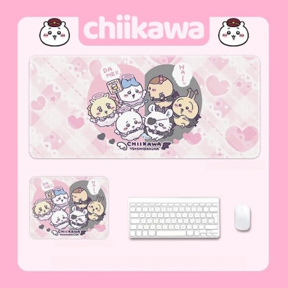 Chiikawa吉伊卡哇 主題桌墊 布質滑鼠墊