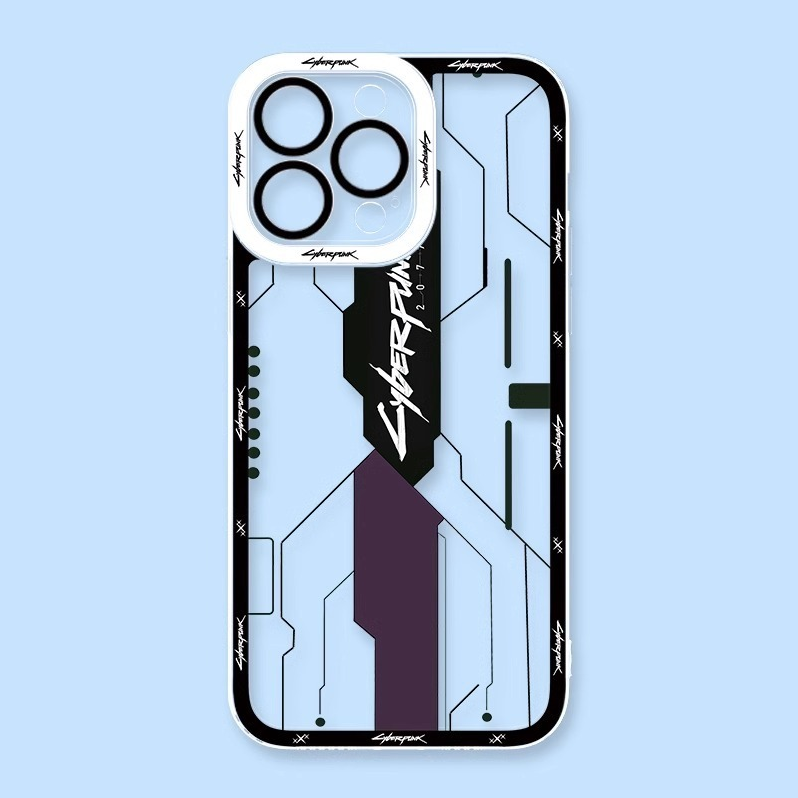 蘋果 系列賽博朋克邊緣行者天使眼透明防摔軟殼