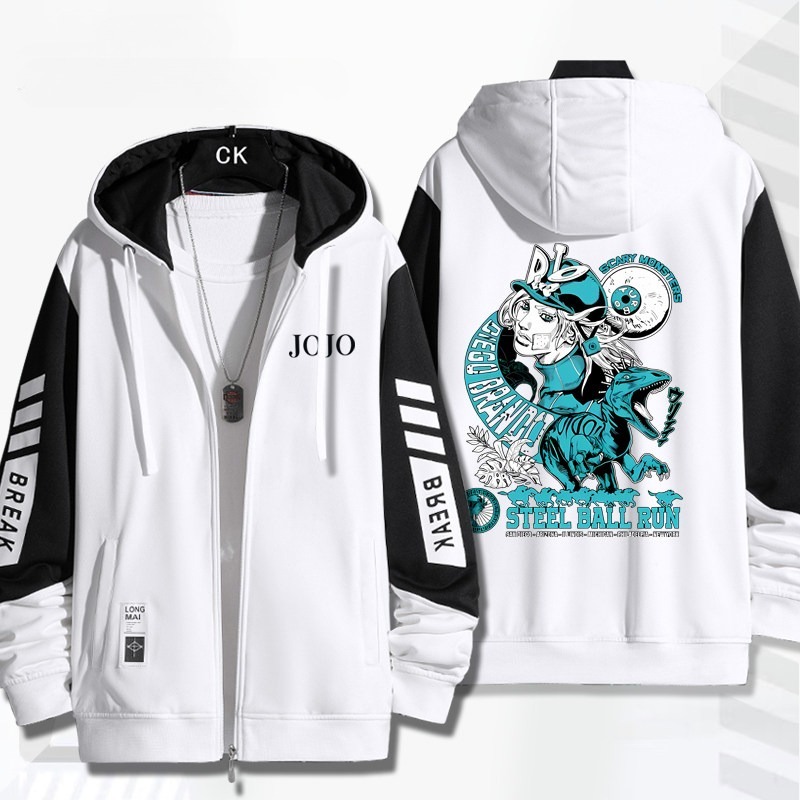 JoJo的奇妙冒險 飆馬野郎 手繪連帽衫 春秋舒適外套