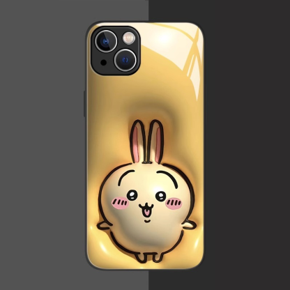 Chiikawa情侶新款高清全包防摔玻璃殼