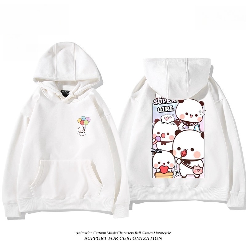 一二布布新款 親子情侶男女連帽衛衣