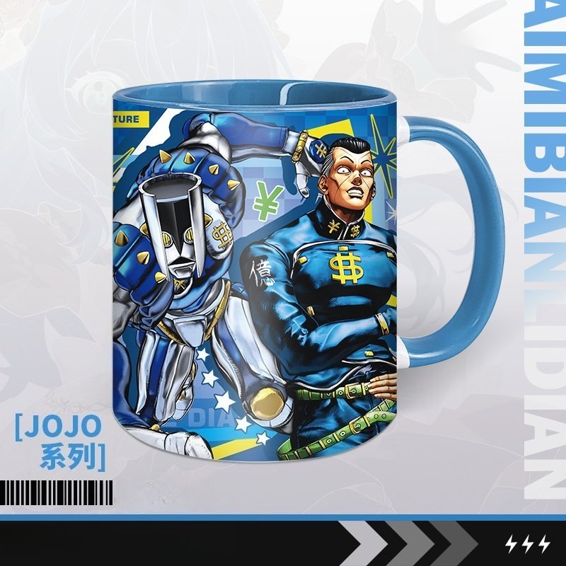 JOJO奇妙冒險動漫周邊杯子吉良吉影殺手皇后岸邊仗助承太郎陶瓷杯