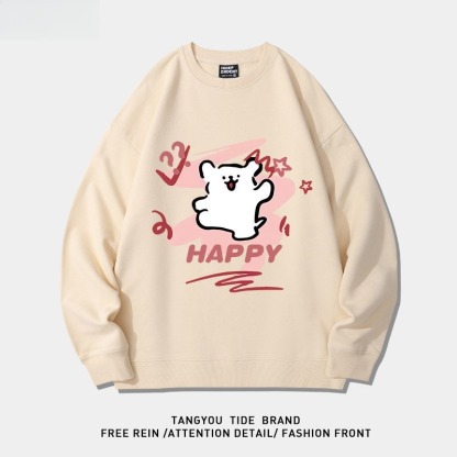 線條小狗 聯名衛衣2026秋冬新款親子情侶裝 圓領長袖/連帽衛衣