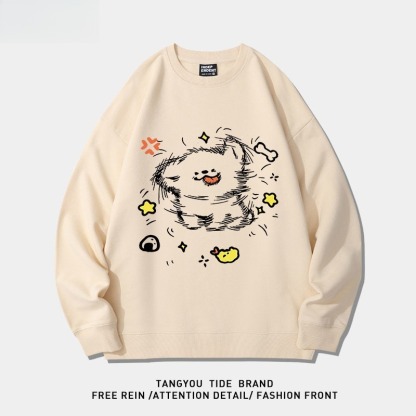 線條小狗 聯名衛衣2026秋冬新款親子情侶裝 圓領長袖/連帽衛衣