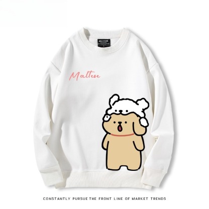 線條小狗 聯名親子情侶裝 圓領長袖