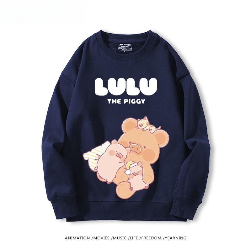 LuLu豬 聯名親子情侶裝 圓領長袖